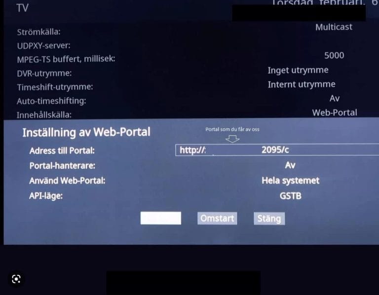 TVIP Instruktioner Svensk IPTV Steg 3